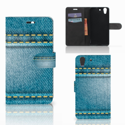 Huawei Y6 II | Honor 5A Wallet Case met Pasjes Jeans