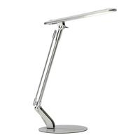 BRILLIANT lamp Brendan LED bureaulamp titanium | 1x 6W LED geïntegreerd (SMD), (680lm, 4100K) | Schaal A ++ tot E | Drukschakelaar op het hoofd