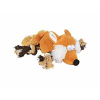 Trixie vos pluche met touw 34cm 2 st