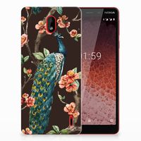 Nokia 1 Plus TPU Hoesje Pauw met Bloemen