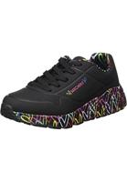 Skechers Uno Lite Mooie Luv meisjes Sneaker, Zwarte Synthetische Multi Trim, 35 EU