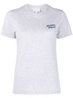 Maison Kitsuné t-shirt en coton à logo brodé - Gris