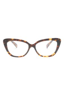 Miu Miu Eyewear lunettes de vue à monture papillon - Marron