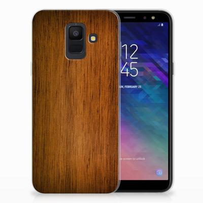 Samsung Galaxy A6 (2018) Bumper Hoesje Donker Hout Samsung Galaxy A6 (2018) Bumper Hoesje Donker Hout