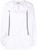 Moncler blouse péplum à col italien - Blanc