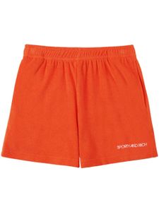 Sporty & Rich short en coton à logo brodé - Orange