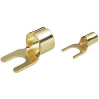 TRU COMPONENTS 1577784 Vorkkabelschoen 2.50 mm² Gat diameter=6 mm Ongeïsoleerd Goud 1 stuk(s)