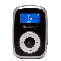 Denver MP3 Speler Incl. Oordopjes - uitbreidbaar tot 32GB - Shuffle modus - Kinderen & Volwassenen - Bevestigingsclip - AUX - MicroSD - MPS316 - Zwart
