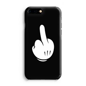 Middle finger black: iPhone 8 Plus Volledig Geprint Hoesje