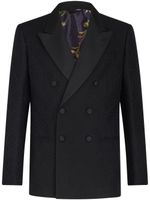 ETRO blazer croisé à motif en jacquard - Noir