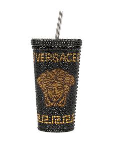 Versace mug de voyage Medusa ornée de cristal - Noir