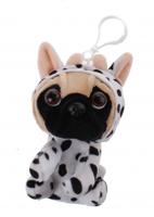 Kamparo sleutelhanger Pugs and Kisses dalmatiër 11 cm wit/zwart