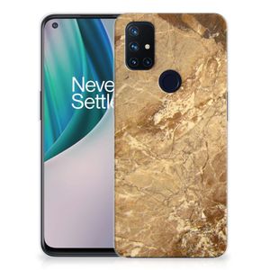 OnePlus Nord N10 5G TPU Siliconen Hoesje Marmer Creme