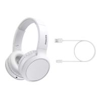 Philips 5000 series TAH5205WT/00 hoofdtelefoon/headset Hoofdtelefoons Draadloos Hoofdband Muziek USB Type-C Bluetooth Wit - thumbnail