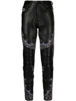 Philipp Plein pantalon skinny en cuir - Noir