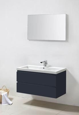 Lambini Designs Trend Line badkamermeubel 100cm zonder kraangat hoogglans antraciet Lambini Designs Trend Line badkamermeubel 100cm zonder kraangat hoogglans antraciet