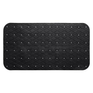 5Five Badkamer/douche/bad - anti slip mat - rubber - voor op de vloer - zwart - 70 x 35 cm   -