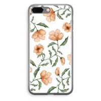 Peachy flowers: iPhone 8 Plus Transparant Hoesje