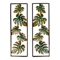 Metalen Wanddecoratie Philodendron Bladeren (Set van 2) - thumbnail