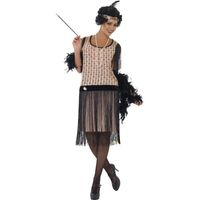 Roze jaren 20 flapper jurk voor dames - thumbnail