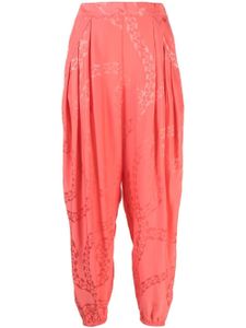 Stella McCartney pantalon fuselé à design plissé - Rose