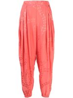 Stella McCartney pantalon fuselé à design plissé - Rose