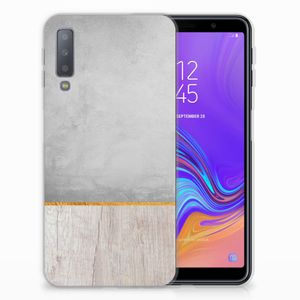 Samsung Galaxy A7 (2018) Bumper Hoesje Wood Concrete