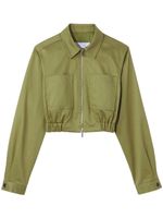 Proenza Schouler White Label veste bomber crop à fermeture zippée - Vert