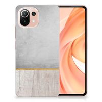 Xiaomi Mi 11 Lite | 11 Lite 5G NE Bumper Hoesje Wood Concrete