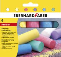 Eberhard Faber EF-526506 Stoepkrijt 4-kantig 6 Kleuren - thumbnail