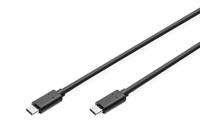 DIGITUS USB 2.0 aansluitkabel - 3m - verbindingskabel met 2 USB type-C stekkers - high-speed 480 Mbit/s - zwart