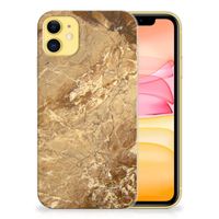 Apple iPhone 11 TPU Siliconen Hoesje Marmer Creme