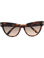 TOM FORD Eyewear lunettes de soleil Nadine à monture papillon - Marron - thumbnail