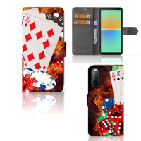 Sony Xperia 10 IV Wallet Case met Pasjes Casino - thumbnail