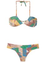 Amir Slama bikini à col v - Multicolore