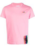 izzue t-shirt en coton à patch logo - Rose