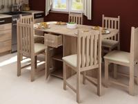 Uitklapbare eettafel HOMINI 100>160 cm sonoma