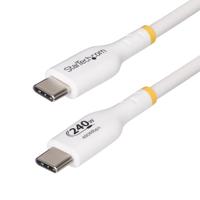 StarTech.com 2m USB-C Laadkabel, Wit, USB-IF Gecertificeerde USB Kabel, 240W PD EPR, USB 2.0 Type-C Laptop Laadkabel, M/M