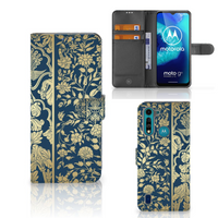 Motorola G8 Power Lite Hoesje Beige Flowers