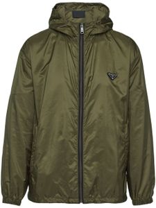 Prada veste Re-Nylon à capuche - Vert