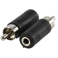 Valueline AC-008 kabeladapter/verloopstukje 3.5mm RCA Zwart - thumbnail