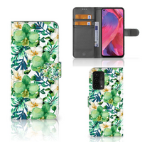 OPPO A54 5G | A74 5G | A93 5G Hoesje Orchidee Groen