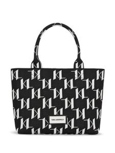 Karl Lagerfeld sac cabas K/Monogram médium en maille - Noir