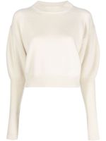 Alexander McQueen pull crop en cachemire mélangé - Tons neutres