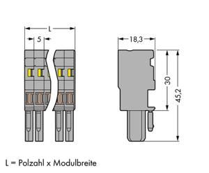 WAGO 769-104 Connector, female Grijs 50 stuk(s)