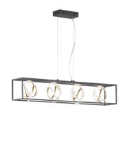 Fischer & Honsel Design hanglamp Gisi 110cm zwart met goud 60606 - thumbnail