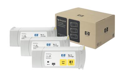 HP 81 (C5069A) inktcartridge geel (origineel) HP 81 (C5069A) inktcartridge geel (origineel)