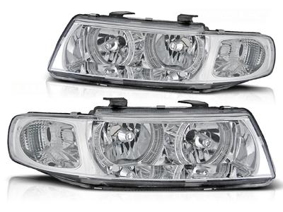 Tuning-Tec Koplampen dual halo rims SEAT LEON / TOLEDO 04 99-08 04 ANGEL EYES CHROOM