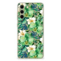 Samsung Galaxy S21FE TPU Case Orchidee Groen - thumbnail