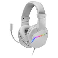 Mars Gaming MH122W FRGB Over Ear Gaming Hoofdtelefoon met Microfoon, HiFi Geluid, Geluidsonderdrukking, Ultra Lichtgewicht, PS4 PS5 Xbox Switch Switch 2 Tablet Windows Mac, Wit